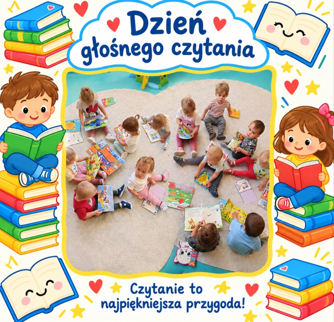 Zdjęcie przedstawia dzieci czytające bajki