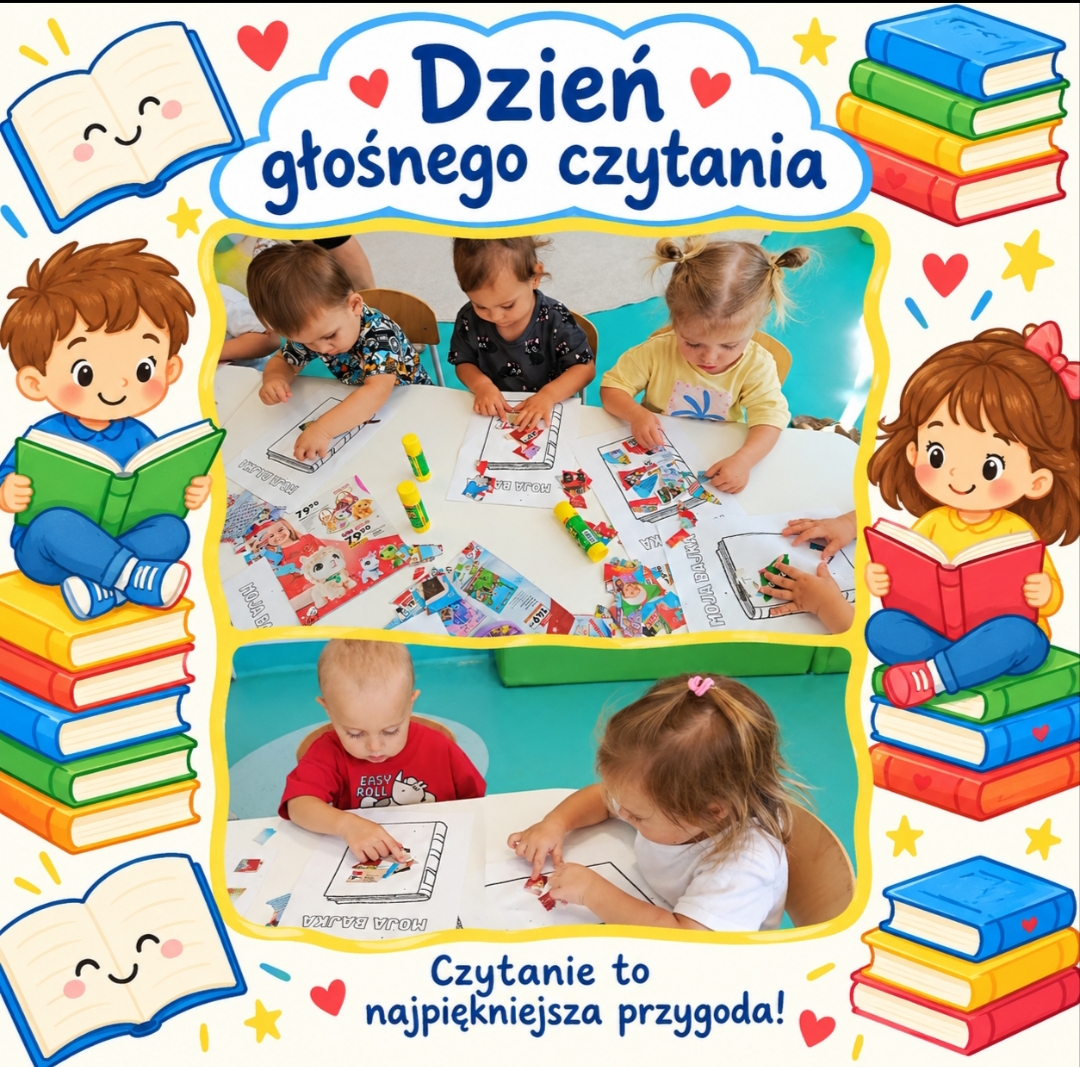 Zdjęcie przedstawia dzieci czytające bajki
